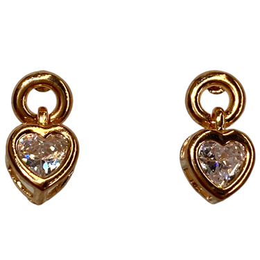 ROSE GOLD STUD HEART EARRING