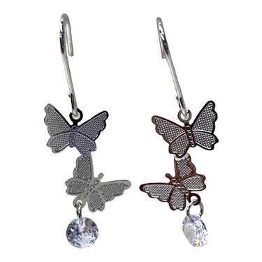 SILVER BUTTERFLY EARRING