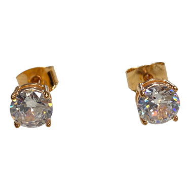 ROSE GOLD STUD DIAMOND EARRING