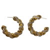 THICK RHINESTONE HOOPS