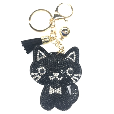 black cat keychain