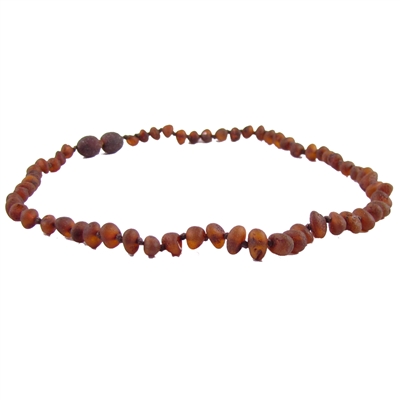 The Amber Monkey Baroque Baltic Amber 12-13 inch Necklace - Raw Chestnut POP