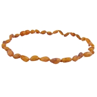 The Amber Monkey Baltic Amber 10-11 inch Necklace - Raw Cognac Bean