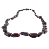 The Amber Monkey Polished Baltic Amber 21-22 inch Necklace - Chestnut Bean