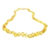 The Amber Monkey Polished Baroque Baltic Amber 21-22 inch Necklace - Lemon