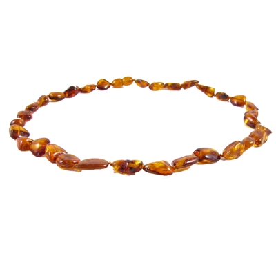The Amber Monkey Polished Baltic Amber 14-15 inch Necklace -  Cherry Bean Discontinued