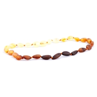 The Amber Monkey Baltic Amber 12-13 inch Necklace - Raw Rainbow Bean