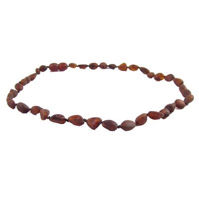 The Amber Monkey Baltic Amber 12-13 inch Necklace - Raw Chestnut Bean