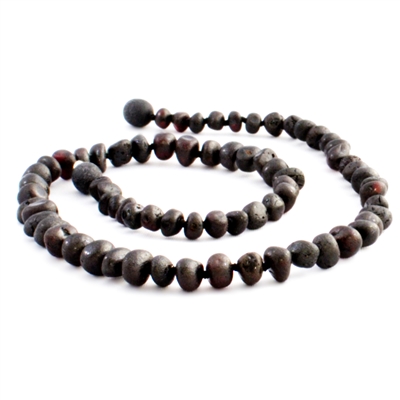 The Amber Monkey Baroque Baltic Amber 17-18 inch Necklace - Raw Chestnut