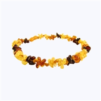 The Amber Monkey Baltic Amber 7-8 inch Bracelet- Multi Knots