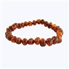 The Amber Monkey Baltic Amber 7 inch Bracelet- Cognac Screw Clasp