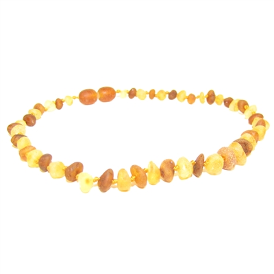 The Amber Monkey Baroque Baltic Amber 12-13 inch Necklace - Raw Lemon/Raw Cognac POP