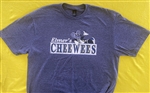 Elmers CheeWees using New Orleans street tile on heather blue t-shirt