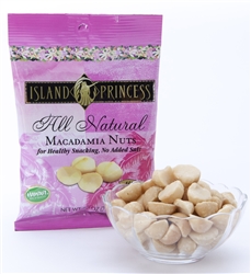 All Natural No Salt Added Macadamia Nuts snack bags