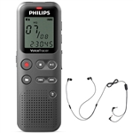 Philips DVT1110 Digital Voice Tracer with Speak-IT Smartphone & iPhone Recording Adapter