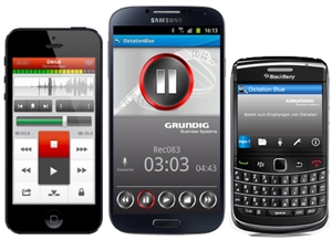 Grundig Dictation Blue Mobile Phone App