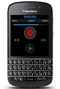 Philips LFH0745 Dictation Recorder for Blackberry