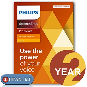 Philips LFH4412/02 SpeechExec Pro Dictate v.11 Software 2 Year License - Instant Download