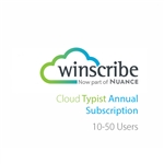 Nuance Winscribe Cloud Typist Annual Subscription (10-50 Users)