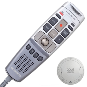 Olympus RecMic DR-1200 USB Microphone with trackball control.