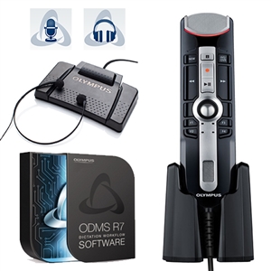Olympus RecMic II RM-4110S USB Microphone with ODMS R7 Dictation Management Software and AS-9000 Bundle
