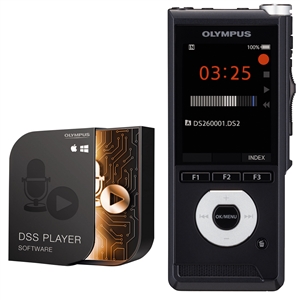 Olympus DS-2600 Digital Voice Recorder inc. DSS Player Standard Software with Slide Switch