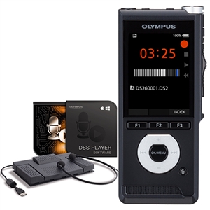 Olympus DS-2600 Digital Voice Recorder inc. AS-2400 Transcriber DSS Player Standard Software with Slide Switch