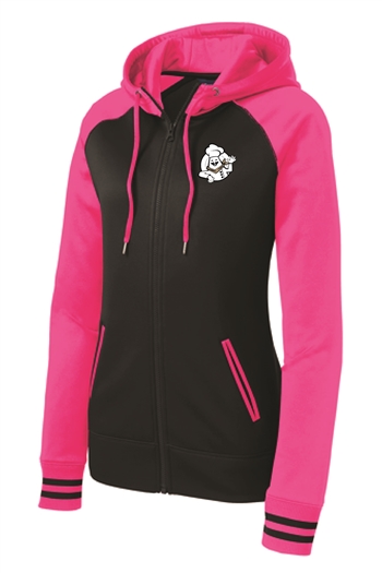 Sport-Tek Womens Varsity Fleece Full-Zip Hooded Jacket