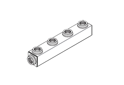 Manifold, 1-1/4" Inlet x (4) 1-1/4" Outlets