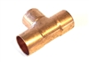 Tee, Copper Pipe, 1" x 1" x 1" sweat fittings