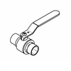 Sweat Ball Valve, 3/4" x 3/4", sweat fittings