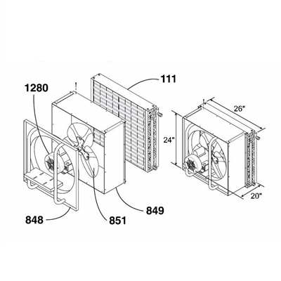 Transition Kit for Suspended Space Heater - 220k Btu