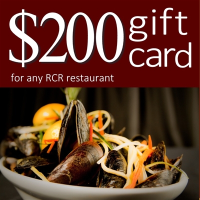 $200 RCR Restaurant Gift Card