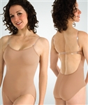 Body Wrappers Women's Padded Leotard with clear straps including Plus Size