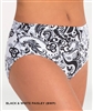 Body Wrappers Adult Black and White Paisley Trendy Dance Brief