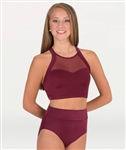 Body Wrappers Tween Hi-Neck Crop Bra