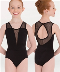 Body Wrappers Petite Floral Keyhole Back Leotard