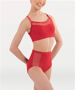 Body Wrappers Tween Fine Mesh Stripe Brief