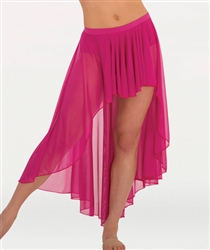 Body Wrappers Women's Convertible Long Back Drapey Chiffon Skirt in Sizes XS/S, M/L, XL/2X