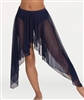 Body Wrappers Women's Convertible Long Back or Side Drapey Chiffon Skirt in Sizes XS/S, M/L, XL/2X in Sizes XS/S, M/L, XL/2X