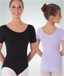 Body Wrappers Girls Short Sleeve Nylon Leotard - You Go Girl Dancewear