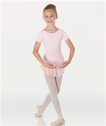 Body Wrappers ProWEAR Girls Short Sleeve Skirted Leotard