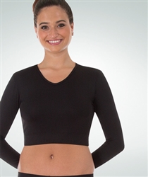 Body Wrappers Adult Long Sleeve V-Neck Midriff