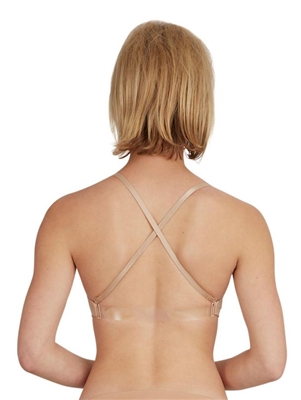 Capezio Plus Size Seamless Clear Back Bra with Transition Straps