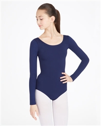 Capezio Nylon Scoop Neck Adult Long Sleeve Leotard - Style TB135