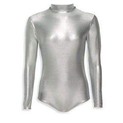 Metallic Long Sleeve Turtleneck Leotard - all colors & sizes