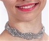 Criss Cross Rhinestone Choker