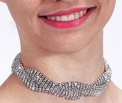 Criss Cross Rhinestone Choker