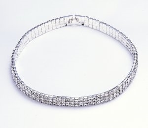 Dasha Extra Length Stretch Rhinestone Choker