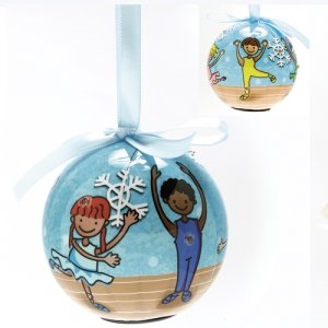 Dasha Set of 2 Blinking Ballet Ornament